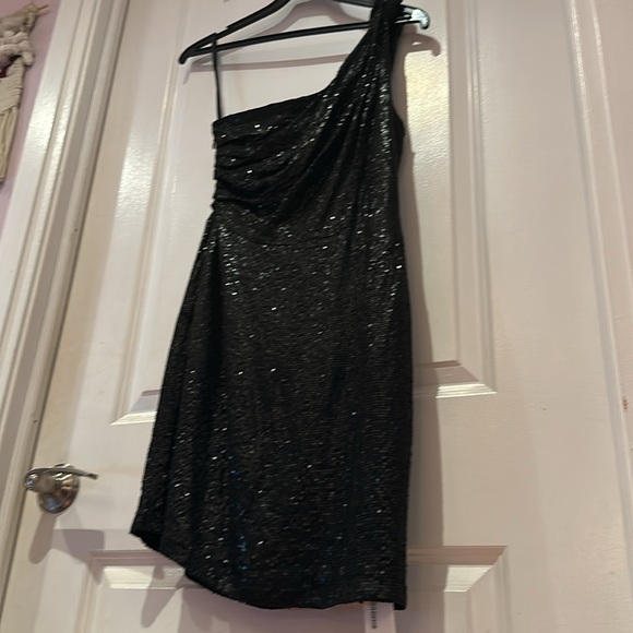 AllSaints One Shoulder Sequin Mini Dress 🖤✨ - Picture 2 of 12